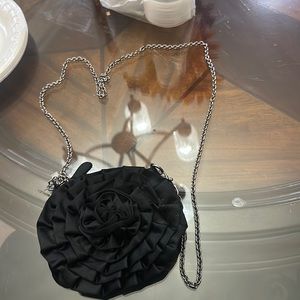 Nine West mini flower purse black